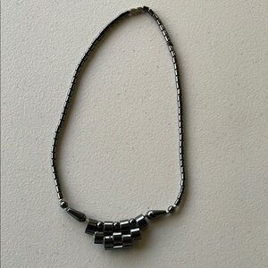 Men's Silver Beaded Necklace